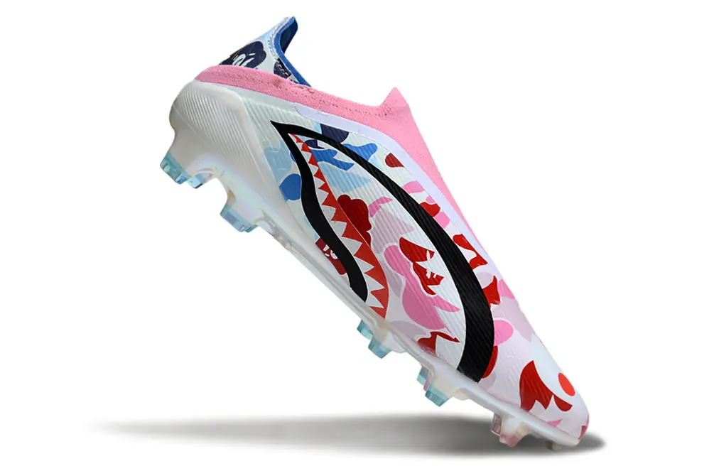F50 Elite Laceless x BAPE Bleu/Blanc/Rose (FG) Bonplancrampons