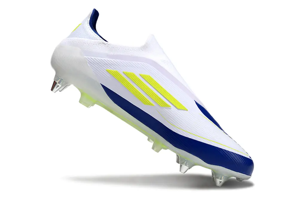 F50 Elite Laceless x Messi Blanc/Bleu/Jaune (SG) Bonplancrampons