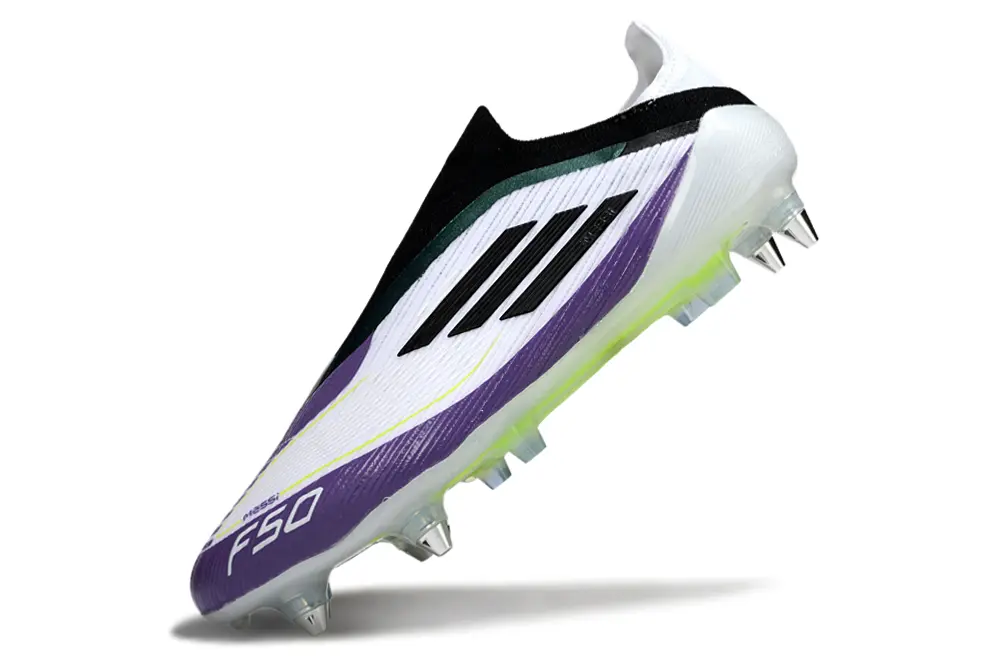 F50 Elite Laceless x Messi Violet/Blanc/Noir (SG) Bonplancrampons