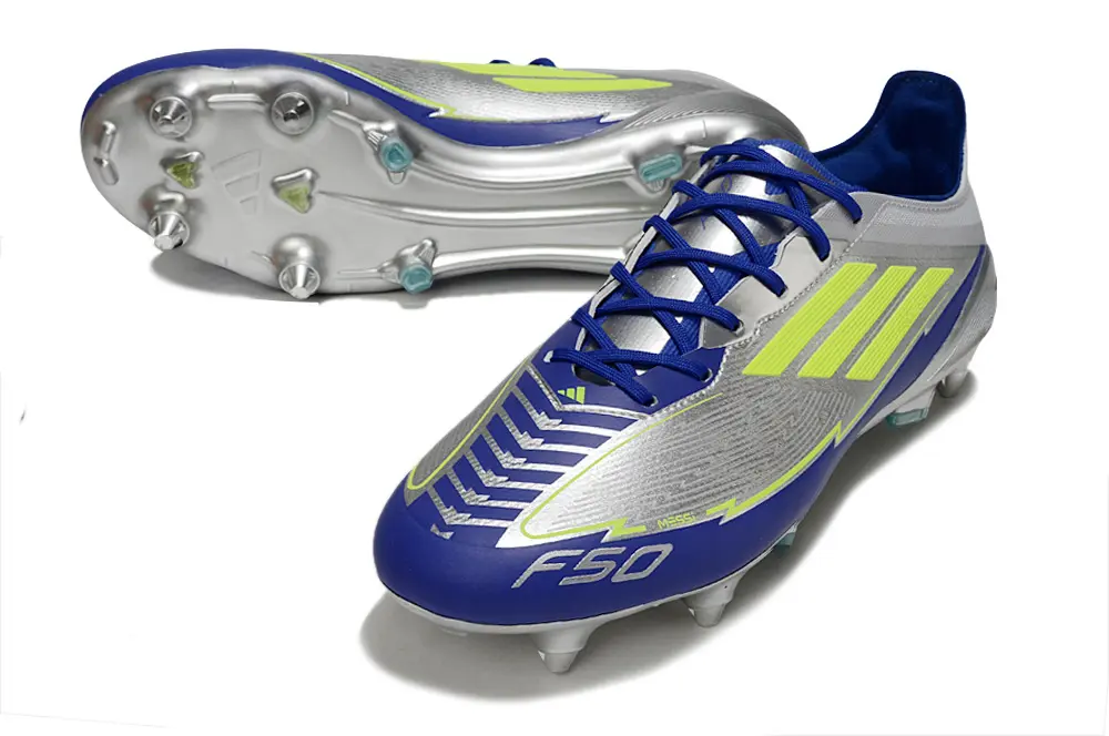 F50 Elite Messi Argenté/Bleu/Jaune (SG) Bonplancrampons