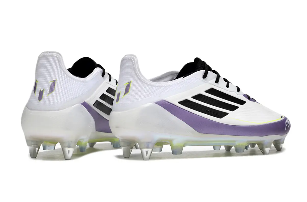 F50 Elite Messi Blanc/Violet/Noir (SG) Bonplancrampons