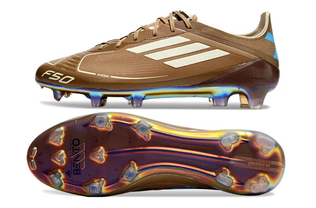 F50 Elite Messi Doré/Bleu/Blanc (FG) Bonplancrampons