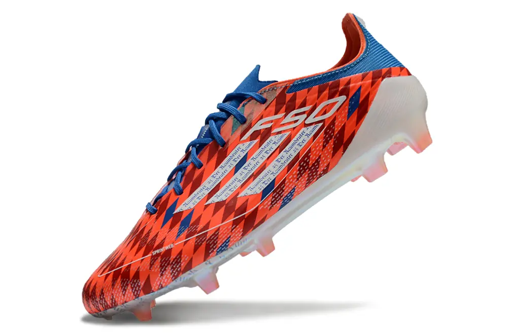 F50 Elite Mia San Mia Rouge/Bleu/Blanc (FG) Bonplancrampons