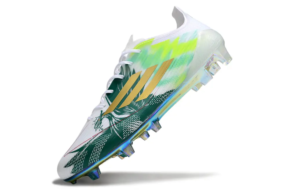 F50 Elite Mohamed Salah Blanc/Vert/Jaune (FG) Bonplancrampons