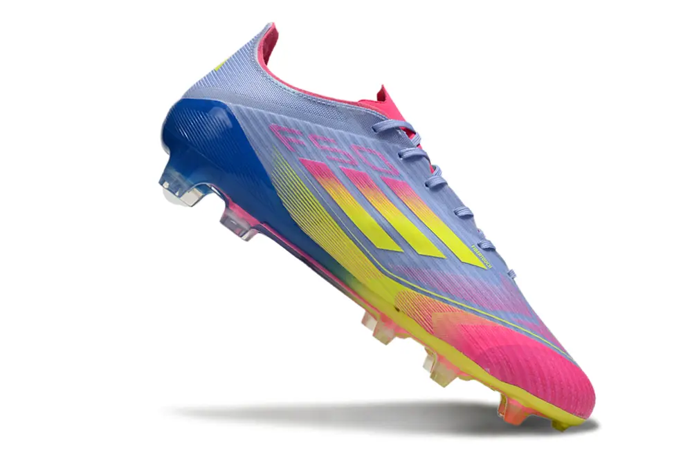 F50 Elite Rose/Bleu/Jaune (FG) Bonplancrampons