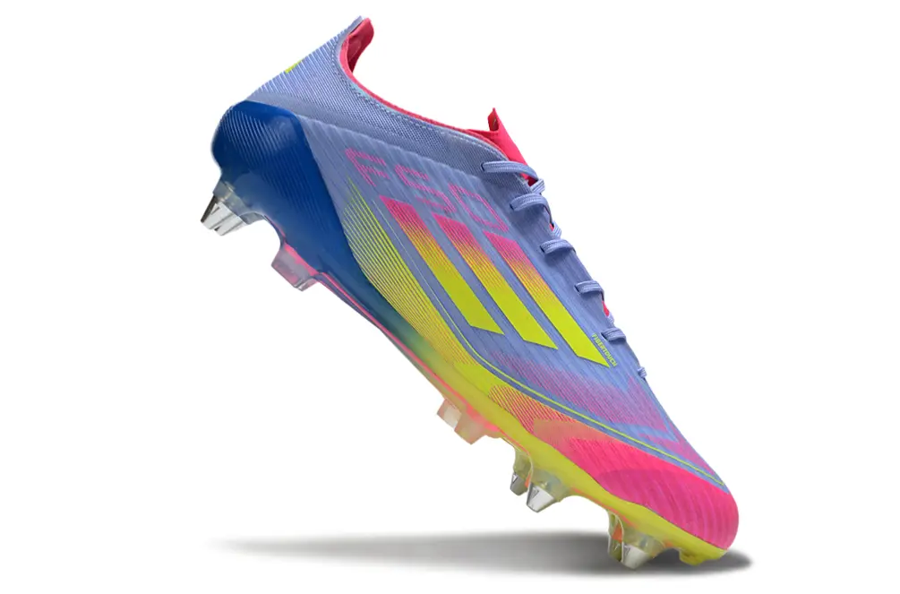 F50 Elite Rose/Bleu/Jaune (SG) Bonplancrampons