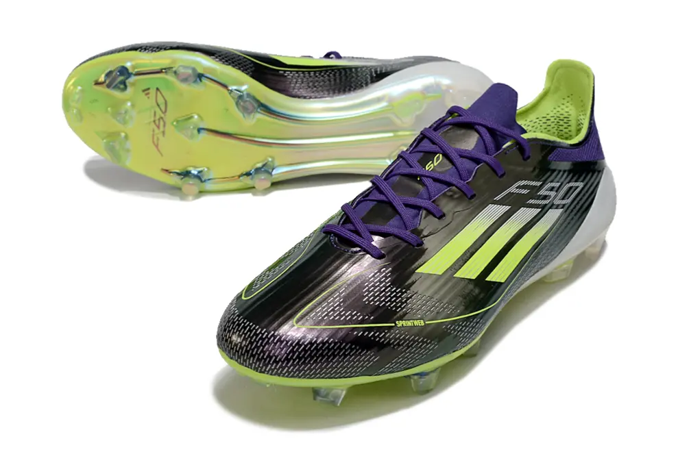 F50 Elite Violet/Vert/Blanc (FG) Bonplancrampons