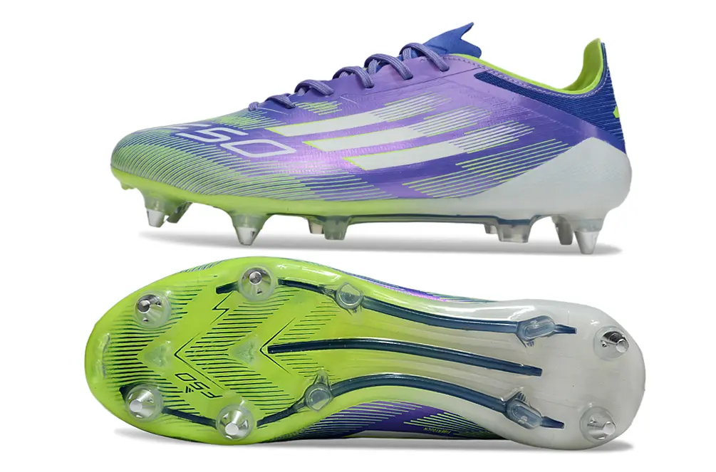 F50 Elite Violet/Vert/Blanc (SG) Bonplancrampons