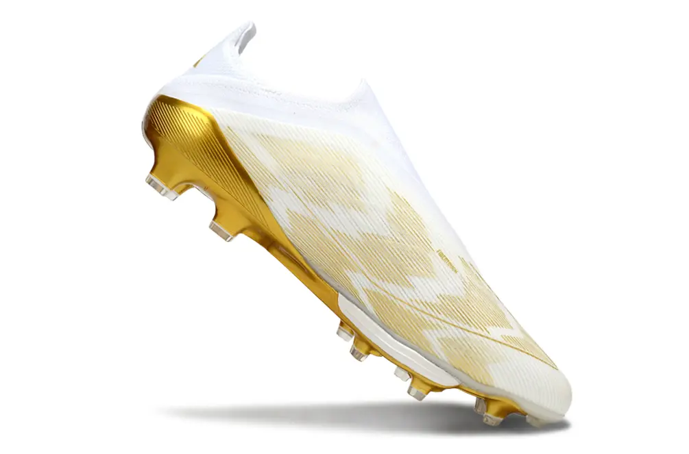 F50+ Elite Laceless Blanc/Doré (FG) Bonplancrampons