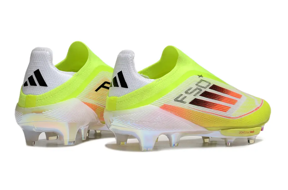 F50+ Elite Laceless Blanc/Jaune/Rouge (FG) Bonplancrampons