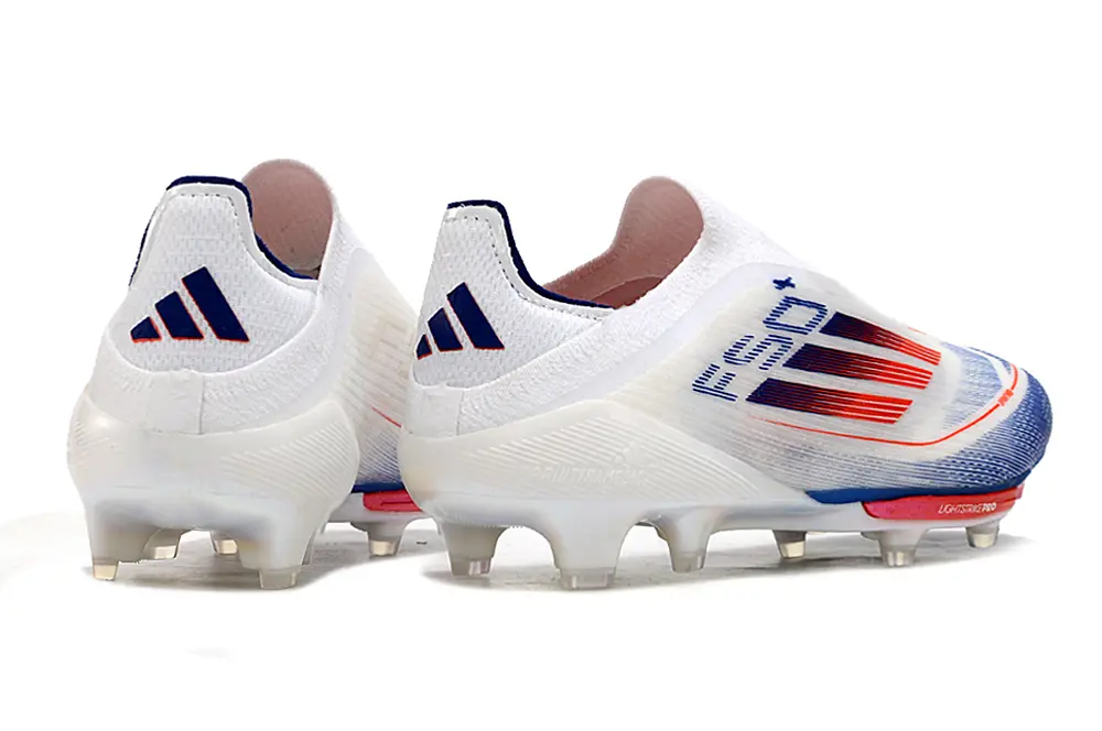 F50+ Elite Laceless Blanc/Rouge/Bleu (FG) Bonplancrampons