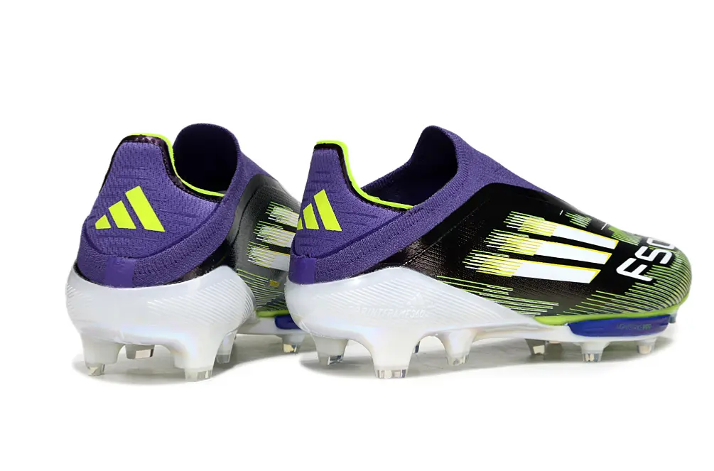 F50+ Elite Laceless Blanc/Violet/Vert (FG) Bonplancrampons