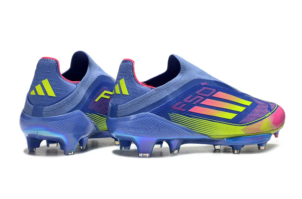 F50+ Elite Laceless Bleu/Rose/Jaune (FG) Bonplancrampons