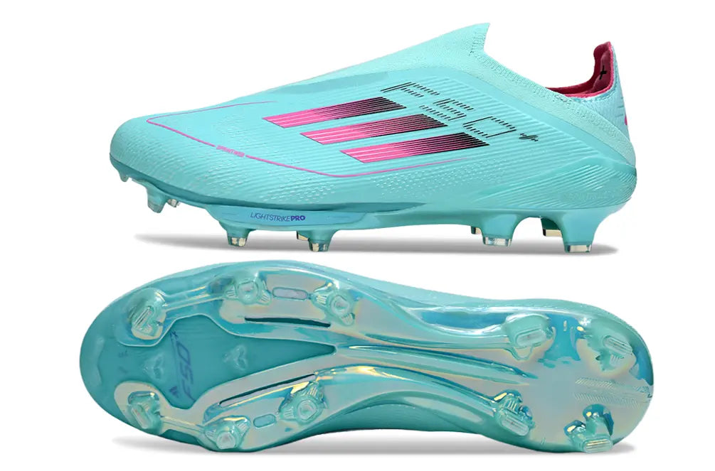 F50+ Elite Laceless Bleu/Rose/Noir (FG) Bonplancrampons