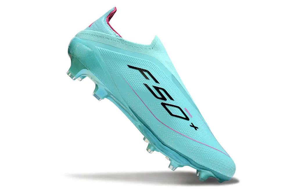 F50+ Elite Laceless Bleu/Rose/Noir (FG) Bonplancrampons