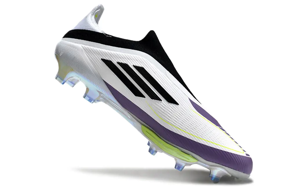 F50+ Elite Laceless Messi Blanc/Violet/Noir (FG) Bonplancrampons