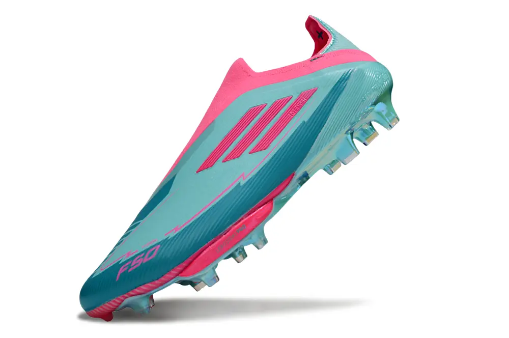 F50+ Elite Laceless Messi Bleu/Rose (FG) Bonplancrampons
