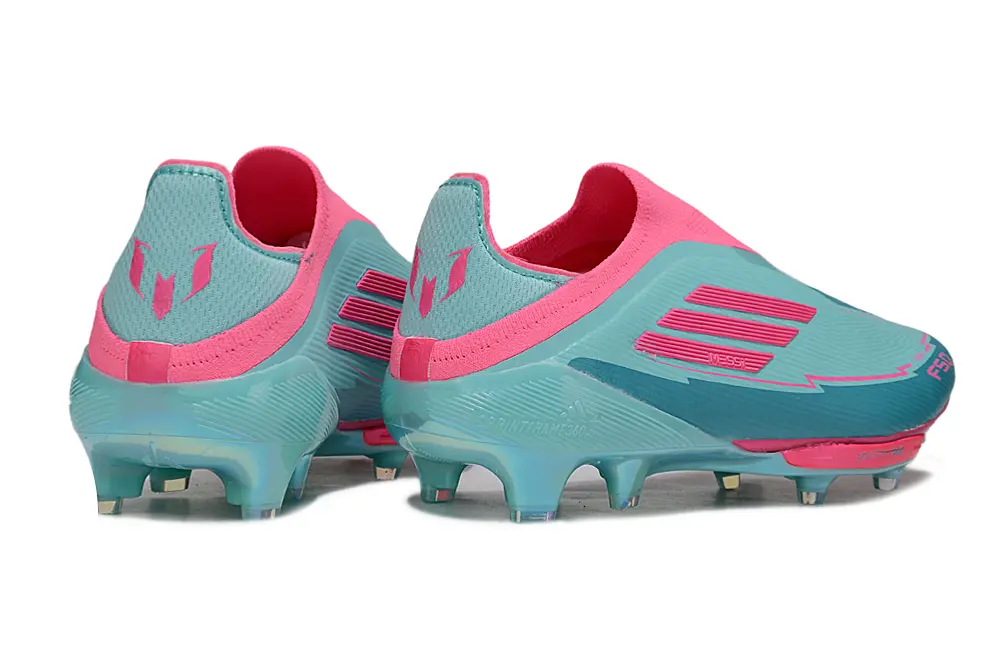 F50+ Elite Laceless Messi Bleu/Rose (FG) Bonplancrampons