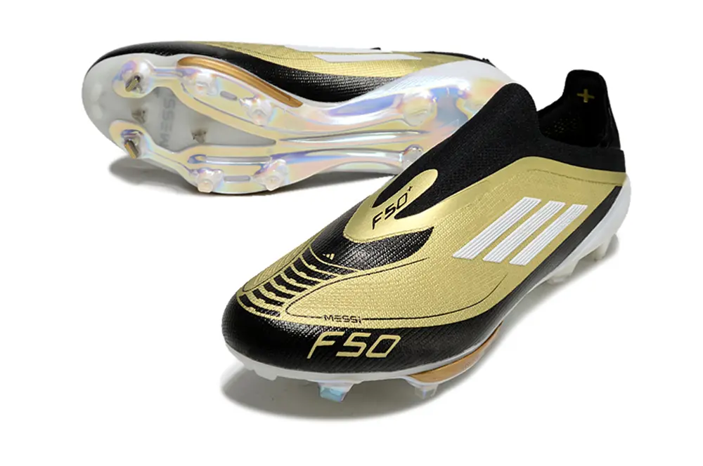 F50+ Elite Laceless Messi Noir/Doré/Blanc (FG) Bonplancrampons