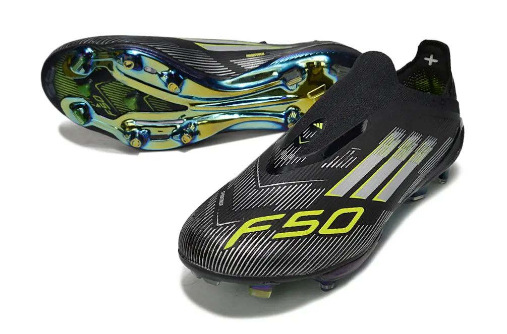F50+ Elite Laceless Noir/Jaune (FG) Bonplancrampons
