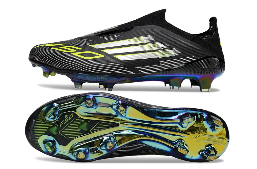 F50+ Elite Laceless Noir/Jaune (FG) Bonplancrampons