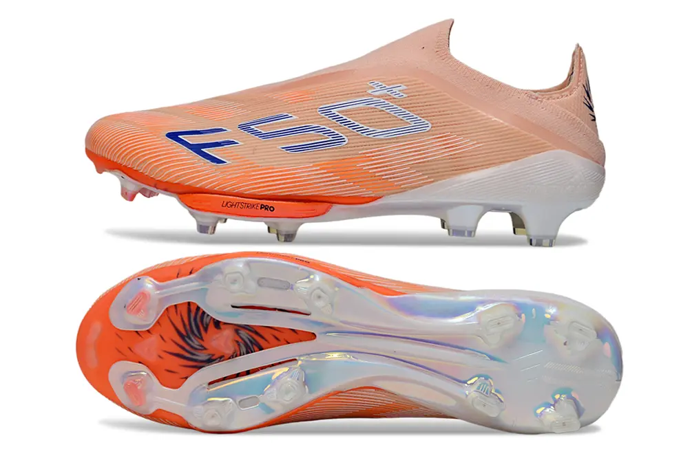 F50+ Elite Laceless Orange Clair/Bleu (FG) Bonplancrampons