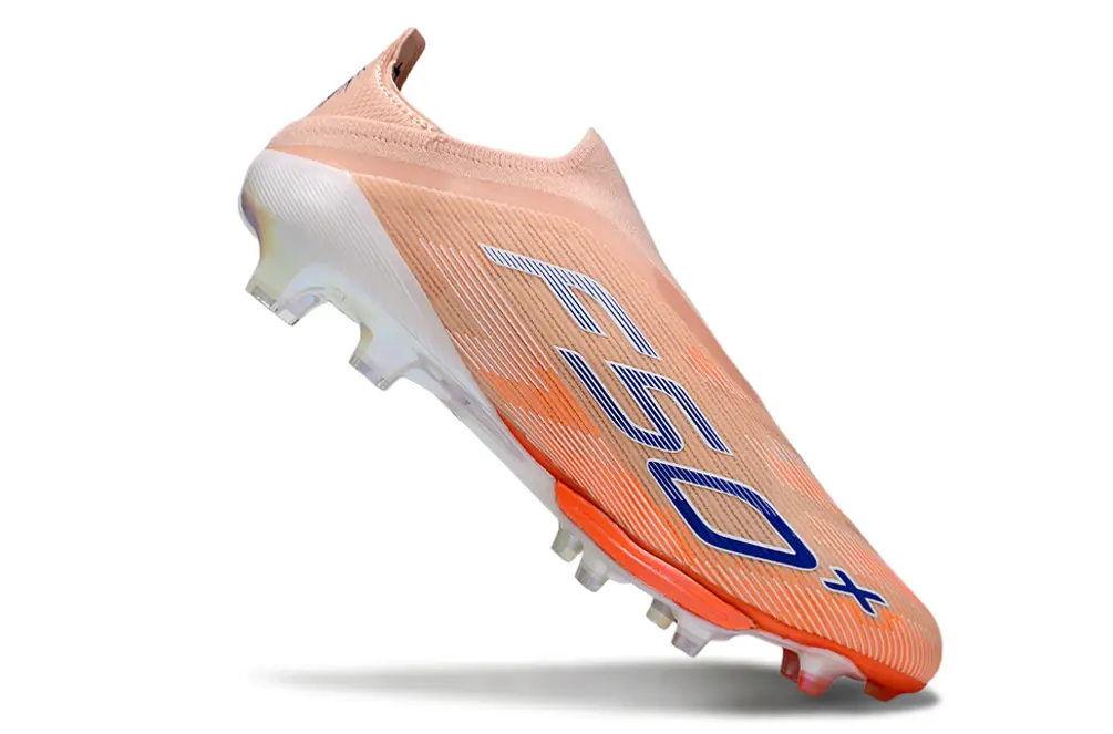 F50+ Elite Laceless Orange Clair/Bleu (FG) Bonplancrampons