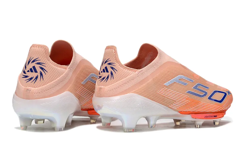 F50+ Elite Laceless Orange Clair/Bleu (FG) Bonplancrampons