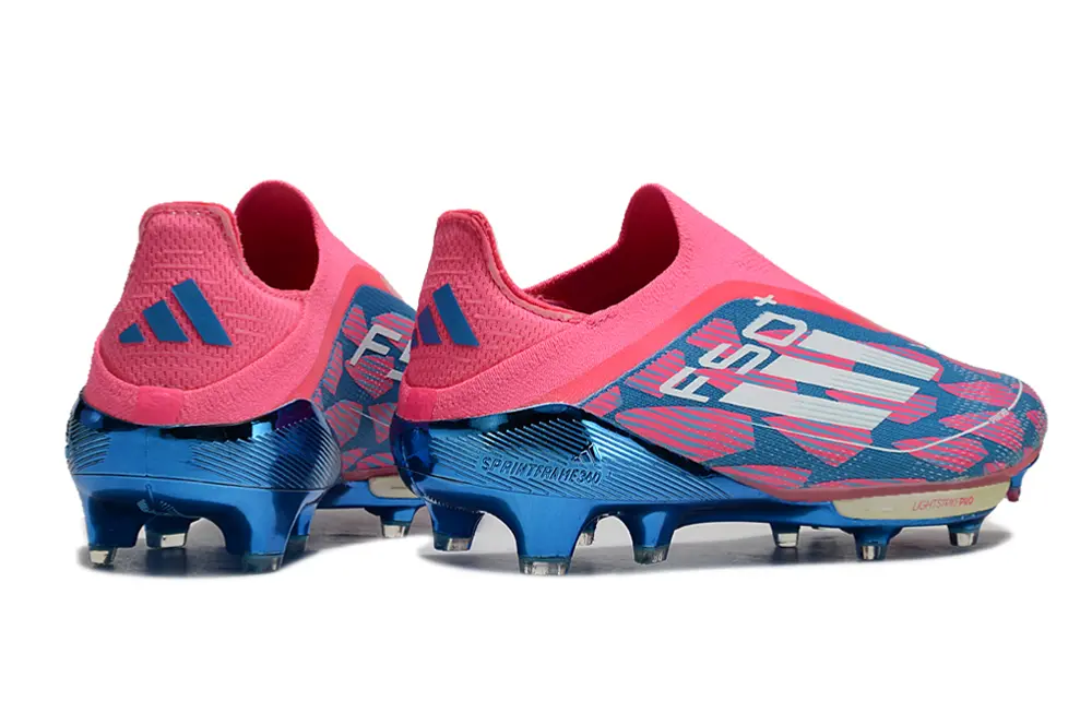 F50+ Elite Laceless Rose/Bleu (FG) Bonplancrampons