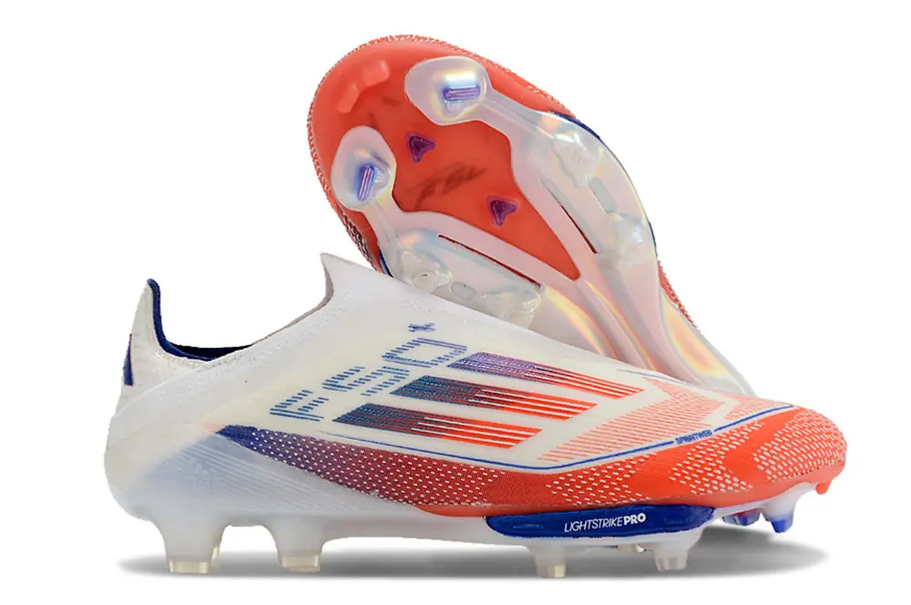 F50+ Elite Laceless Rouge/Bleu/Blanc (FG) Bonplancrampons