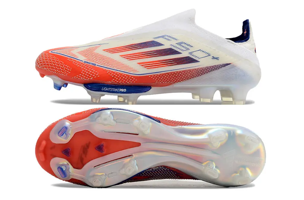F50+ Elite Laceless Rouge/Bleu/Blanc (FG) Bonplancrampons