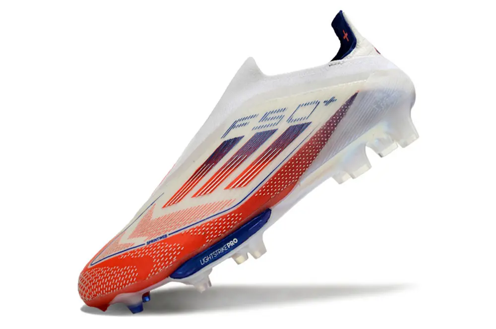 F50+ Elite Laceless Rouge/Bleu/Blanc (FG) Bonplancrampons