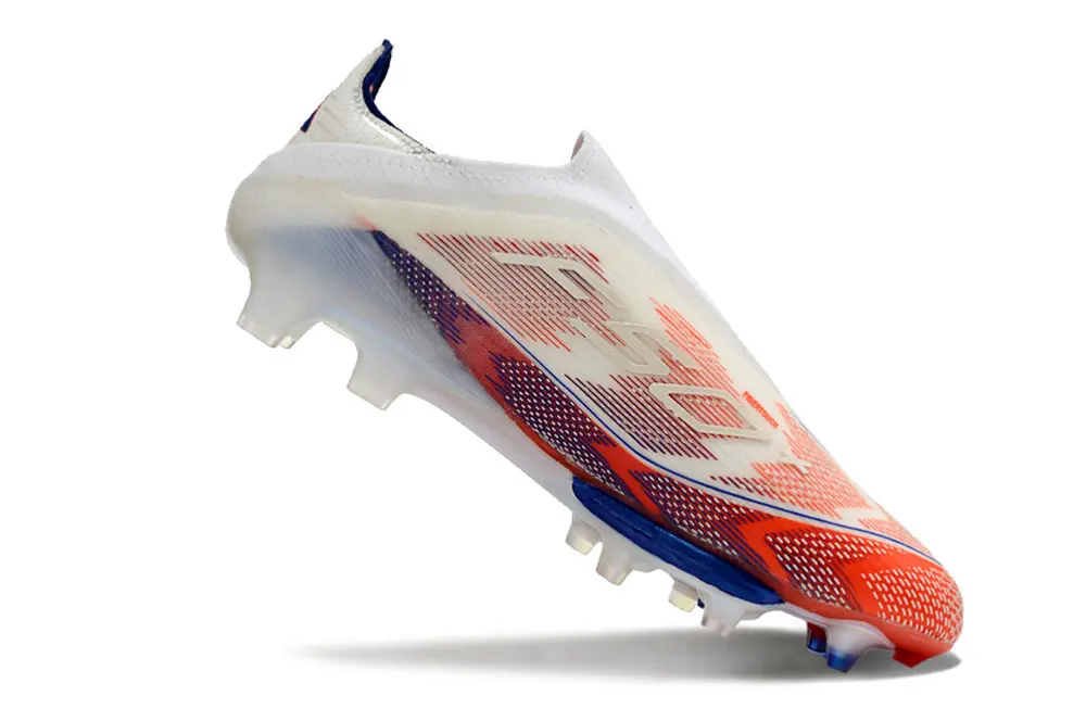F50+ Elite Laceless Rouge/Bleu/Blanc (FG) Bonplancrampons