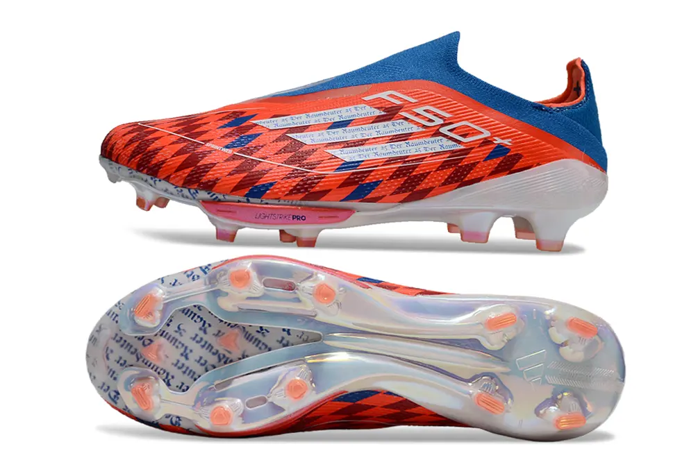 F50+ Elite Laceless Rouge/Bleu (FG) Bonplancrampons