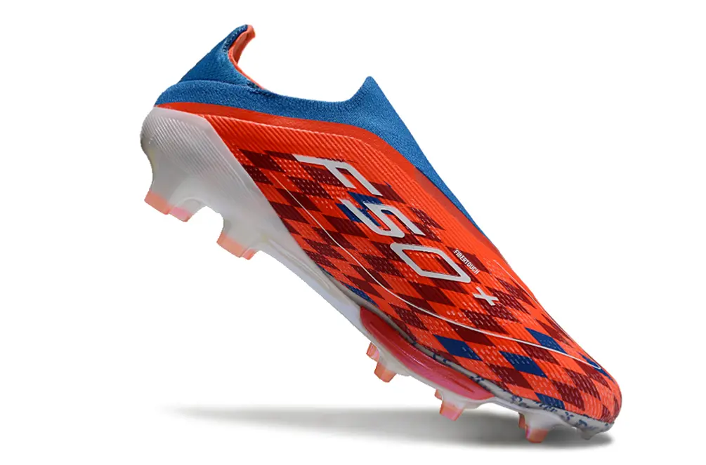 F50+ Elite Laceless Rouge/Bleu (FG) Bonplancrampons
