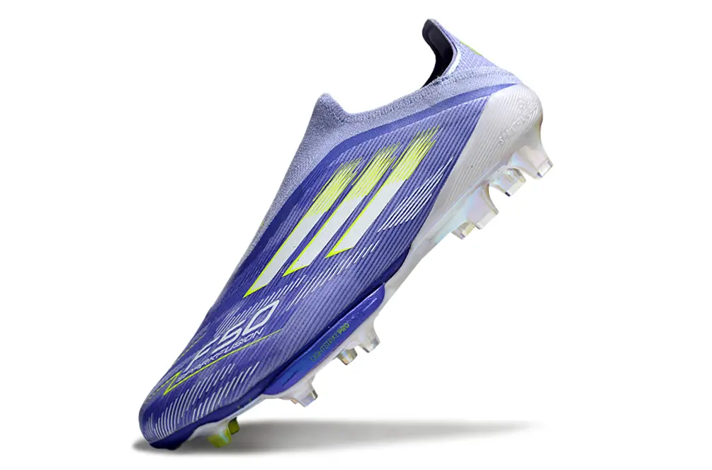 F50+ Elite Laceless Violet/Jaune (FG) Bonplancrampons