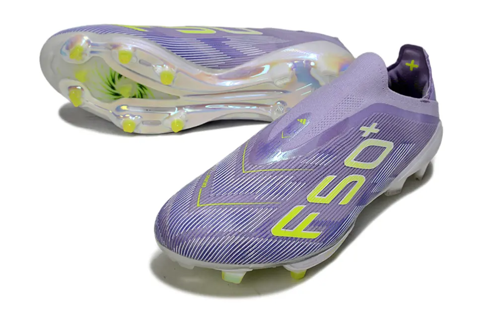 F50+ Elite Laceless Violet/Jaune (FG) Bonplancrampons