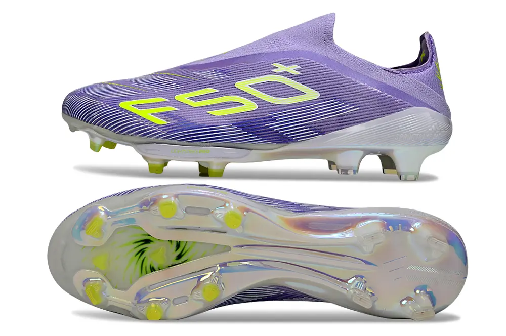 F50+ Elite Laceless Violet/Jaune (FG) Bonplancrampons