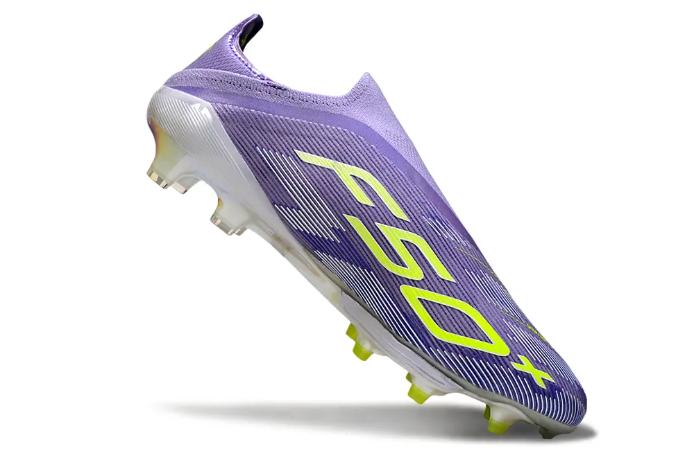 F50+ Elite Laceless Violet/Jaune (FG) Bonplancrampons