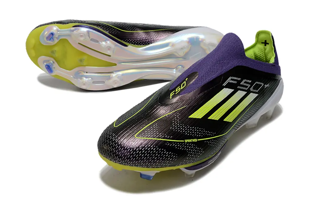 F50+ Elite Laceless Violet/Jaune (FG) Bonplancrampons