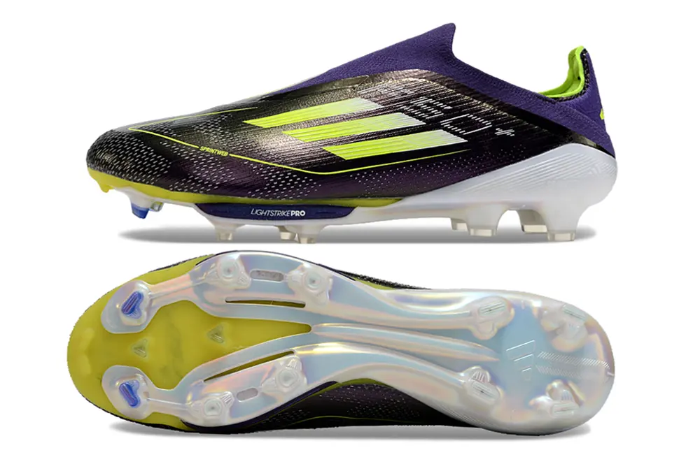 F50+ Elite Laceless Violet/Jaune (FG) Bonplancrampons
