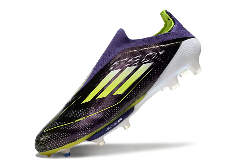 F50+ Elite Laceless Violet/Jaune (FG) Bonplancrampons