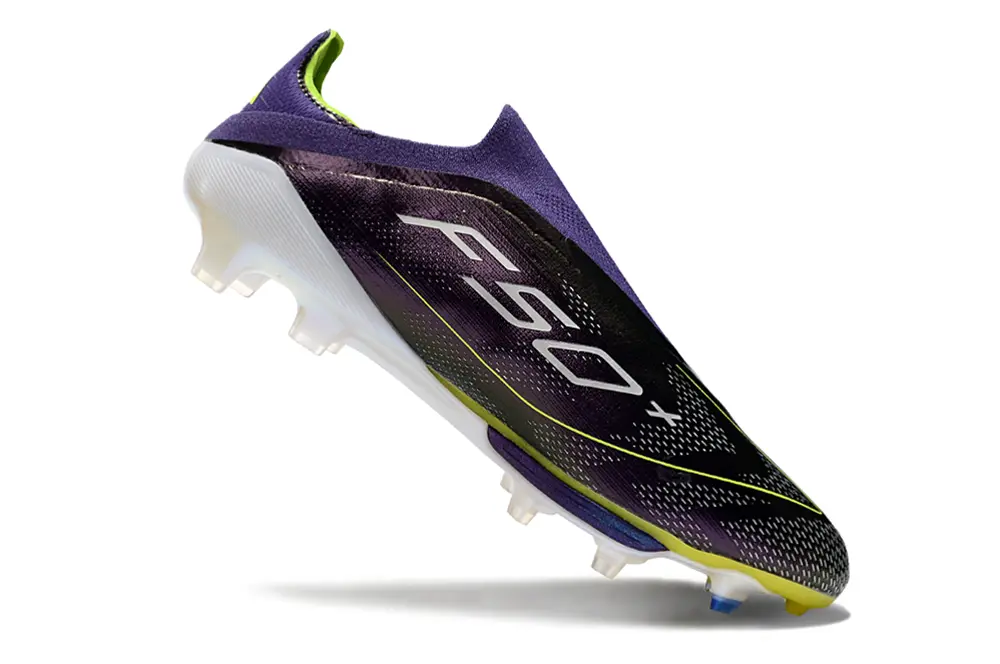 F50+ Elite Laceless Violet/Jaune (FG) Bonplancrampons