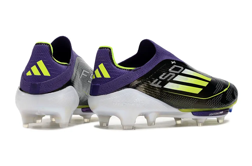 F50+ Elite Laceless Violet/Jaune (FG) Bonplancrampons
