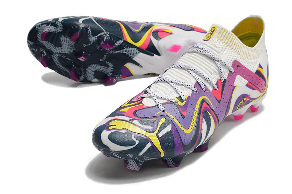 Future Ultimate Creativity - Blanc/Violet/Jaune ÉDITION LIMITÉE (FG) Bonplancrampons