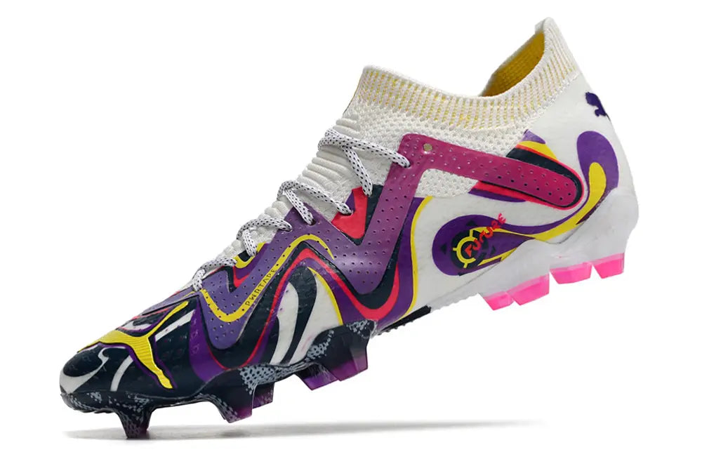 Future Ultimate Creativity - Blanc/Violet/Jaune ÉDITION LIMITÉE (FG) Bonplancrampons