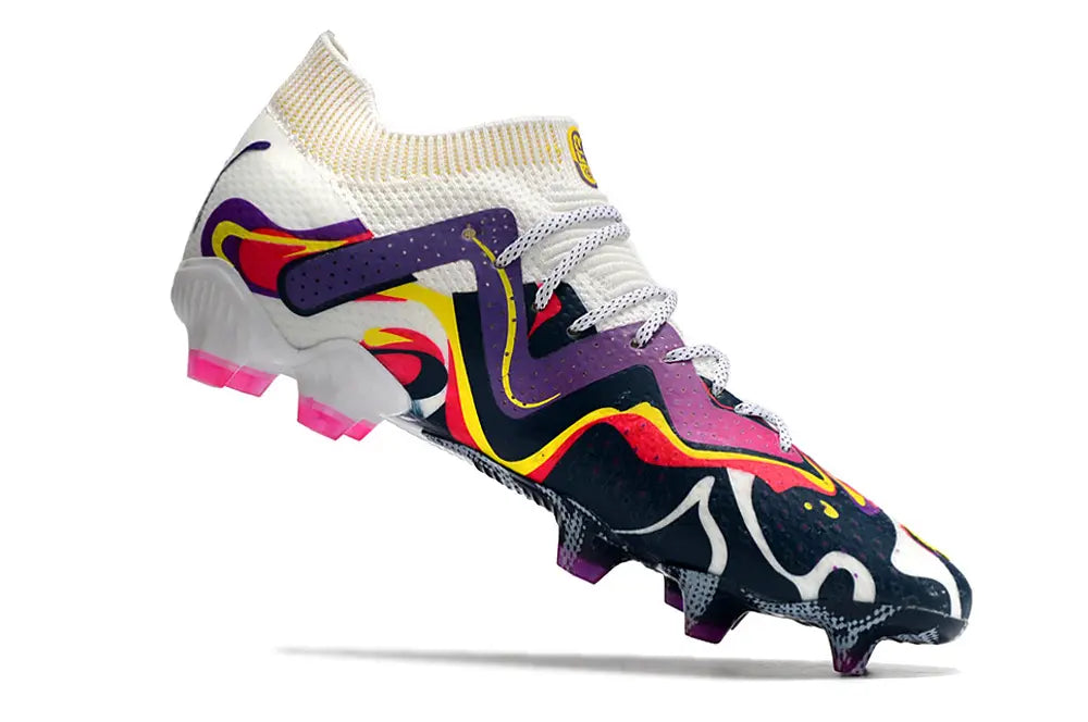 Future Ultimate Creativity - Blanc/Violet/Jaune ÉDITION LIMITÉE (FG) Bonplancrampons