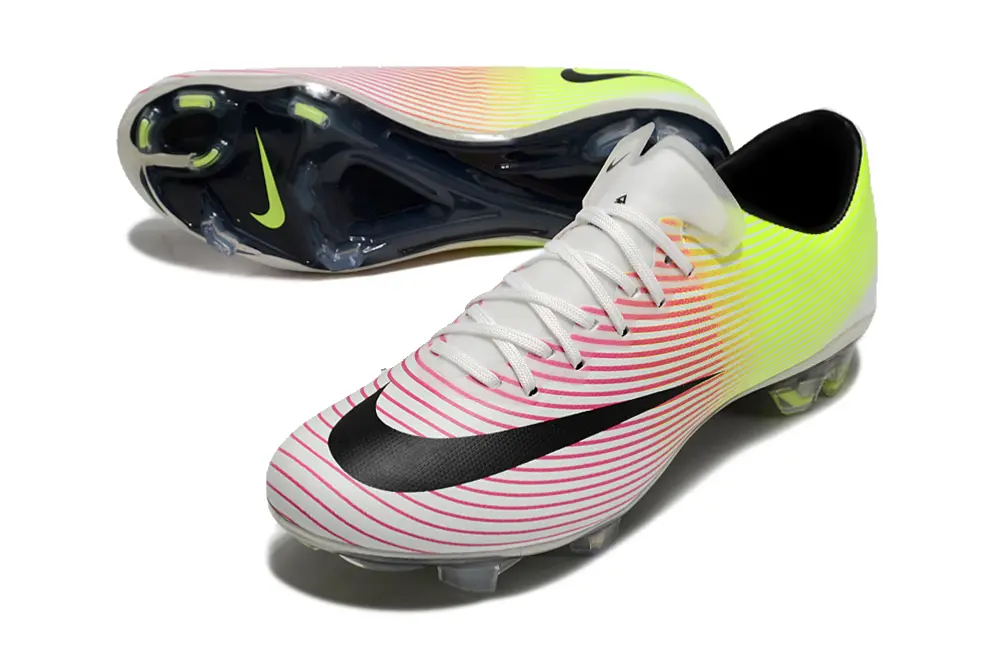 Mercurial Vapor 10 Elite Blanc/Noir/Jaune Fluo (FG) Bonplancrampons