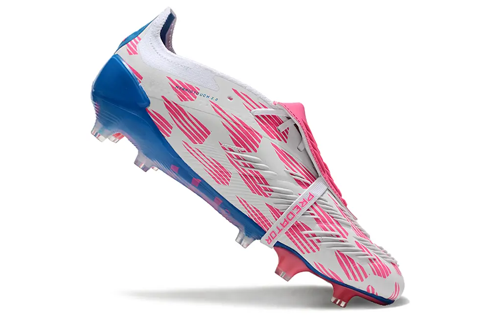 Predator 24 Elite Fold-over Tongue Blanc/Bleu/Rose (FG) Bonplancrampons
