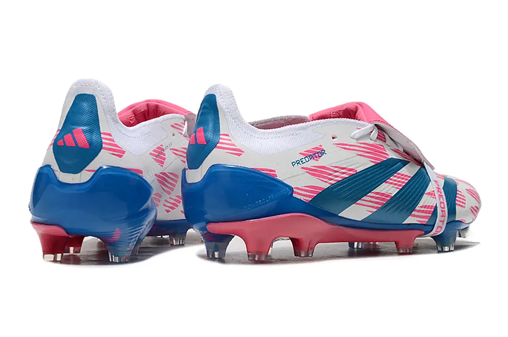Predator 24 Elite Fold-over Tongue Blanc/Bleu/Rose (FG) Bonplancrampons